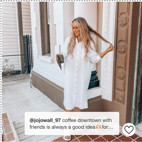 NWT Chic Long Sleeve Button-Down Shirtdress - Picture 4 of 7